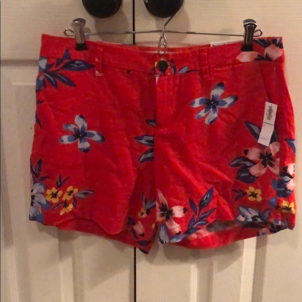 Floral high waisted shorts